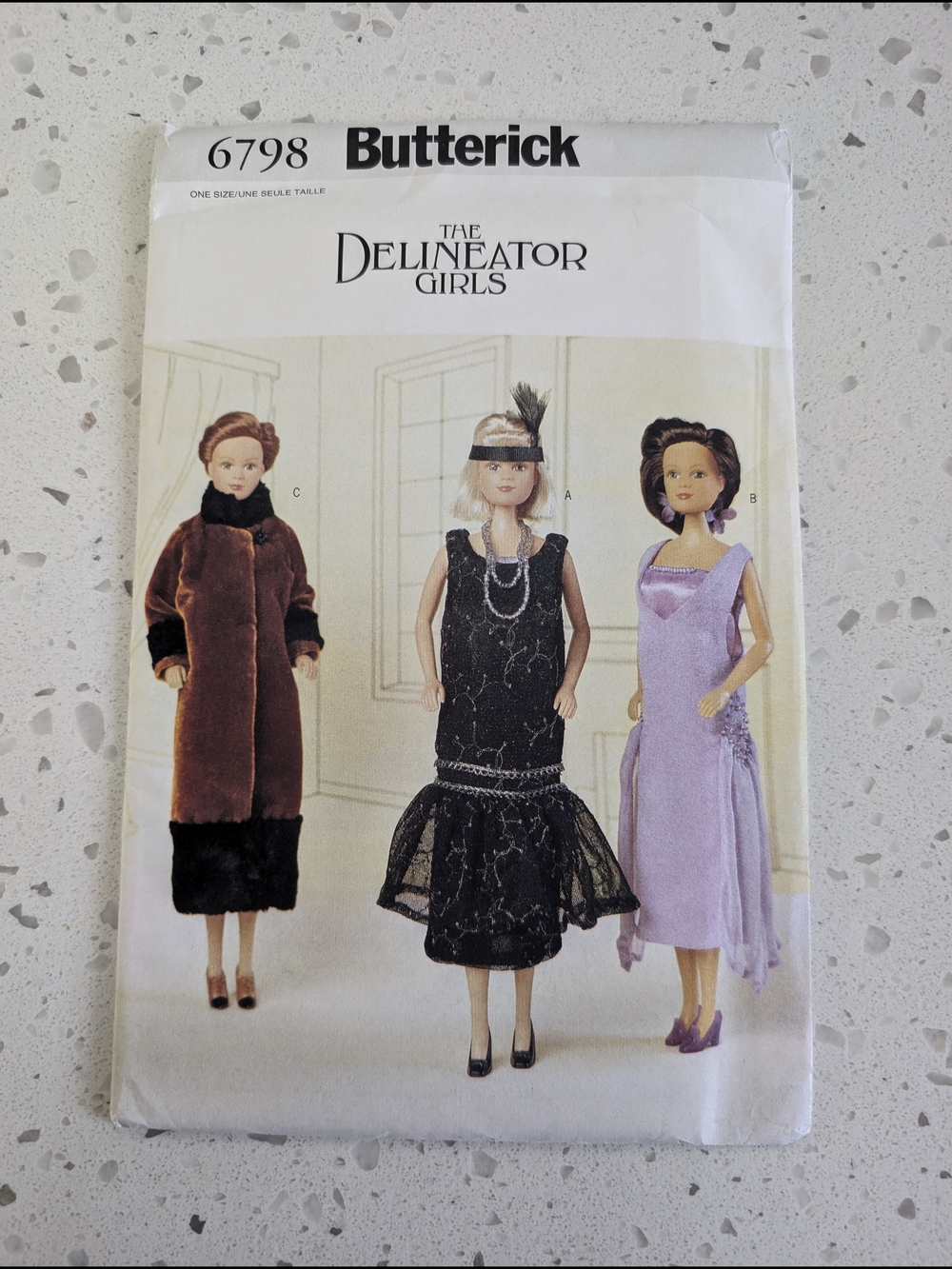 Vintage Butterick Delineator Barbie Doll Formal Dress & Coat Pattern